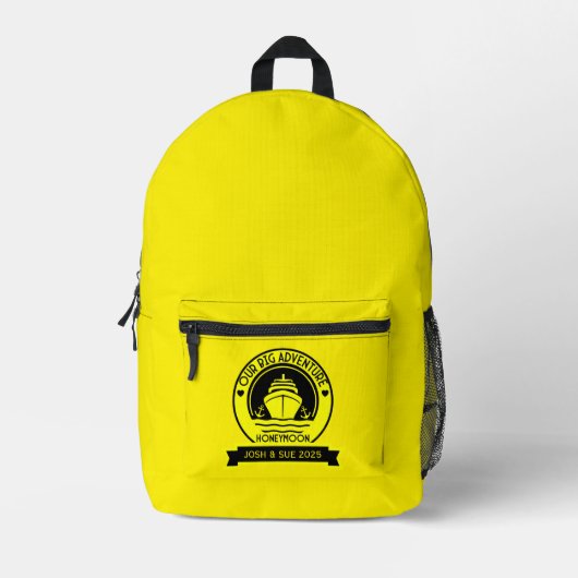 ハネムーンクルーズ プリントバックパック (正面)