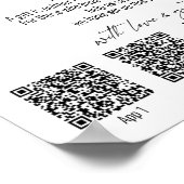 ハネムーンコンテンポラリーファンドQRコードシンプル記号 ポスター (角)