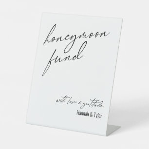 ハネムーンコンテンポラリーファンドQRコードホワイト 台座サイン