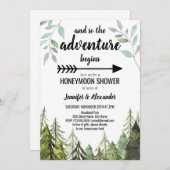 ハネムーンシャワー招待状 招待状 (正面/裏面)