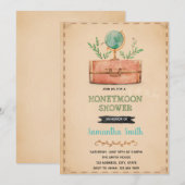 ハネムーンシャワー旅行のご招待 招待状 (正面/裏面)