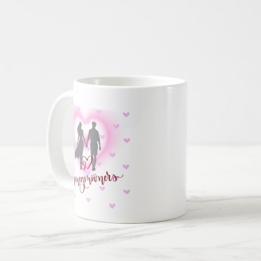 ハネムーンズマ結婚グ、新しいマグ、新し結婚したいマグ コーヒーマグカップ (正面左)