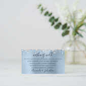 ハネムーンドリップの結婚式招待状を願う 名刺 (スタンド正面)