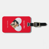 ハネムーンハートパーソナライズされた撮影 ラゲッジタグ (正面横)