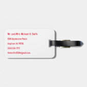 ハネムーンハートパーソナライズされた撮影 ラゲッジタグ (裏面横)