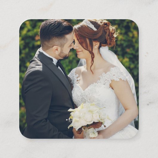 ハネムーンパーソナライズされたファンドQR結婚の登録 エンクロージャーカード (裏面)