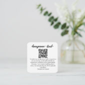 ハネムーンパーソナライズされたファンドQR結婚の登録 エンクロージャーカード (スタンド正面)