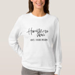 ハネムーンビベス脚本結婚文字 Tシャツ<br><div class="desc">ハネムーンヴィベスデザイン。スクリプトモダン文字ハンドレターデザインあなたのハネムーン余分に特別にする。完璧な結婚贈り物は、すぐに友達になるか結婚した自分のためのごちそうになるために。コレクションの一部。</div>