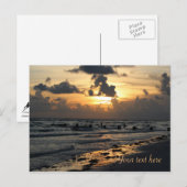 ハネムーンビーチ島フロリダの美しい夕日 ポストカード (正面/裏面)