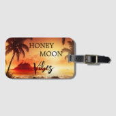 ハネムーンビーブトロピカルサンセットビーチムーン ラゲッジタグ (正面横)