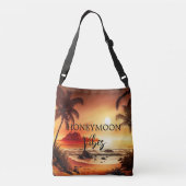 ハネムーンビーブトロピカルサンセットビーチ クロスボディバッグ (裏面)