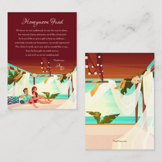 ハネムーンファンドのエンクロージャカード エンクロージャーカード (正面/裏面)