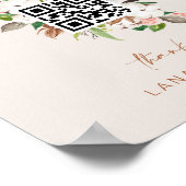 ハネムーンファンドサイン結婚のキャッシュギフトテーブルG400 ポスター (角)