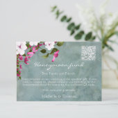 ハネムーンファンドダスティティール(緑がかった色)ホワイトマゼンタフローラ エンクロージャーカード (スタンド正面)