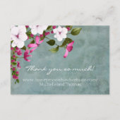 ハネムーンファンドダスティティール(緑がかった色)ホワイトマゼンタフローラ エンクロージャーカード (裏面)