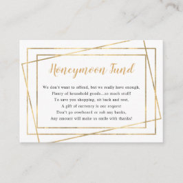 ハネムーンファンドブライダルシャワー結婚または エンクロージャーカード