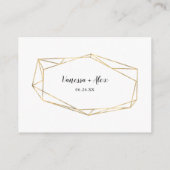 ハネムーンファンドブライダルシャワー結婚または エンクロージャーカード (裏面)