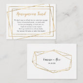 ハネムーンファンドブライダルシャワー結婚または エンクロージャーカード (正面/裏面)