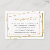 ハネムーンファンドブライダルシャワー結婚または エンクロージャーカード (正面)