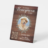 ハネムーンファンドベンモカスタムドッグフォトペ結婚ット 台座サイン (正面)