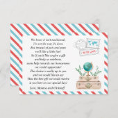 ハネムーンファンドリクエストワールドトラベルウェディングシャワー エンクロージャーカード (正面/裏面)