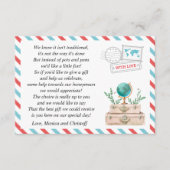 ハネムーンファンドリクエストワールドトラベルウェディングシャワー エンクロージャーカード (正面)