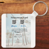 ハネムーンファンド Venmo PayPal 寄付 QR カップル キーホルダー (裏面)