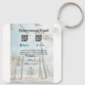 ハネムーンファンド Venmo PayPal 寄付 QR カップル キーホルダー (裏面)