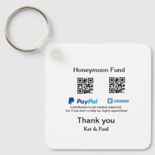 ハネムーンファンドPayPal Venmo QRコード感謝していユーザ キーホルダー