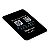 ハネムーンファンドPayPal Venmo QRコード感謝していユーザ マグネット (右側)