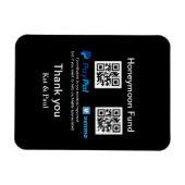 ハネムーンファンドPayPal Venmo QRコード感謝していユーザ マグネット (横)