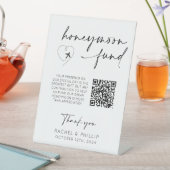 ハネムーンファンドQRコードウェディングレセプション 台座サイン (インサイチュ)