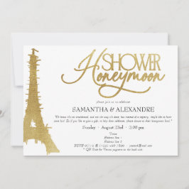 ハネムーンフランスのインエッフェルカップルシャワー 招待状