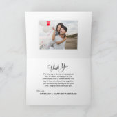 ハネムーンモダン2写真結婚のサンキューカード カード (内部)