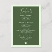 ハネムーン先での挙式 詳細カード エンクロージャーカード (正面)