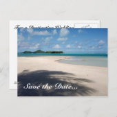 ハネムーン先の結婚式はがき 案内ポストカード (正面/裏面)