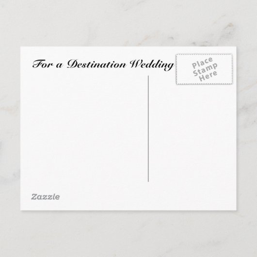 ハネムーン先の結婚式はがき 案内ポストカード (裏面)