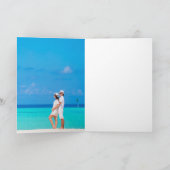 ハネムーン写真入りビーチ結婚式 サンキューカード (内部)