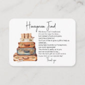 ハネムーン基金の結婚要求の挿入カード エンクロージャーカード (正面)