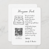 ハネムーン基金の結婚要求のQRコード エンクロージャーカード (正面/裏面)