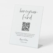 ハネムーン基金サイン現金ギフト寄付スキャンポスター 台座サイン (正面)