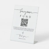 ハネムーン基金サイン結婚式レセプションギフトG400 台座サイン (正面)