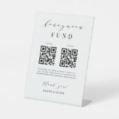 ハネムーン基金サイン結婚式レセプションギフトJ102 台座サイン (正面)