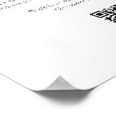 ハネムーン基金ミニマル白黒の願い ポスター (角)