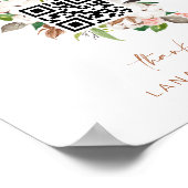 ハネムーン基金結婚のキャッシュギフトテーブルの看板 ポスター (角)