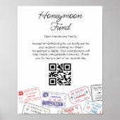 ハネムーン基金結婚の登録Qrコードパスポート ポスター (正面)