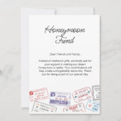 ハネムーン基金 ウェディングレジストリー 旅行依頼 招待状 (正面)