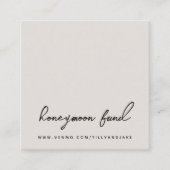 ハネムーン基金 |デジタ結婚ルのレジストリQRコード エンクロージャーカード (正面)