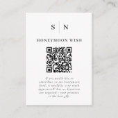 ハネムーン基金 | 白黒QRコードレジストリ エンクロージャーカード (正面)