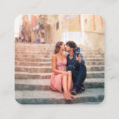 ハネムーン基金 | QRコードの結婚レジストリ金ゴールド エンクロージャーカード (裏面)